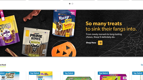 Sam's Club Purina 'So Many Treats' Leaderboard Ad